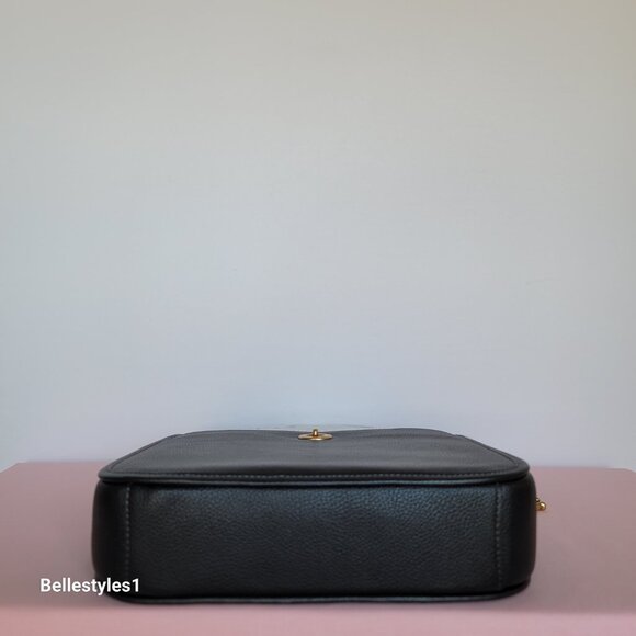 COACH Chaise Pebbled Leather Crossbody Bag- Black color🎈$238. - Picture 9 of 16